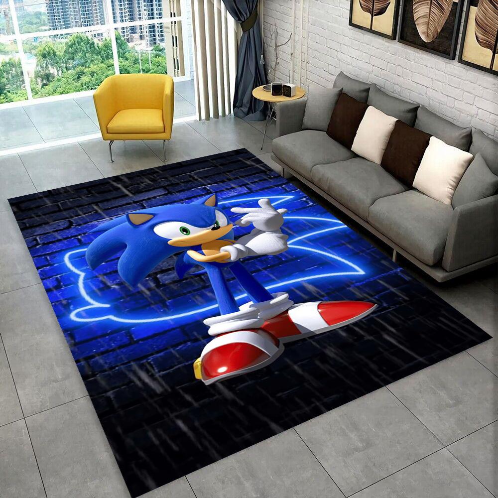 3D S-Sonics Game Cartoon Rug Carpet for Living Room Bedroom Decor,kids Play Non-slip Decoration for Sofa Doormat Christmas Gift