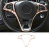 ABS Rose Gold Steering Wheel Frame Cover Trim 1X For Benz E-Class W213 2016-2018