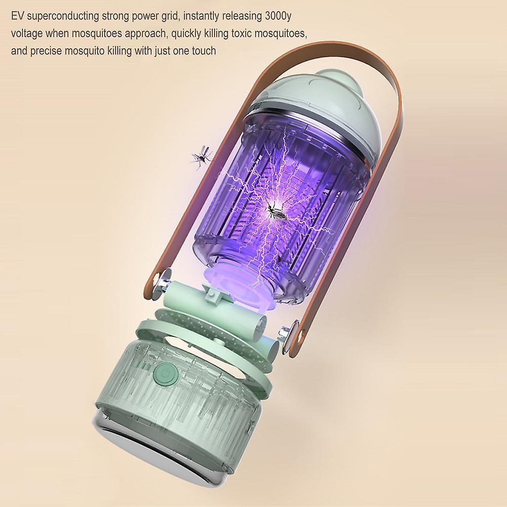 3-in-1 Mückenvernichter Lampe mit Griff Wiederaufladbar Strahlungsfrei Abwehrmittel Lampe für Sommerausflug Camping