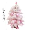 Mini Christmas Tree Feather Blue Decoration Cedar Desktop Tabletop Ornament