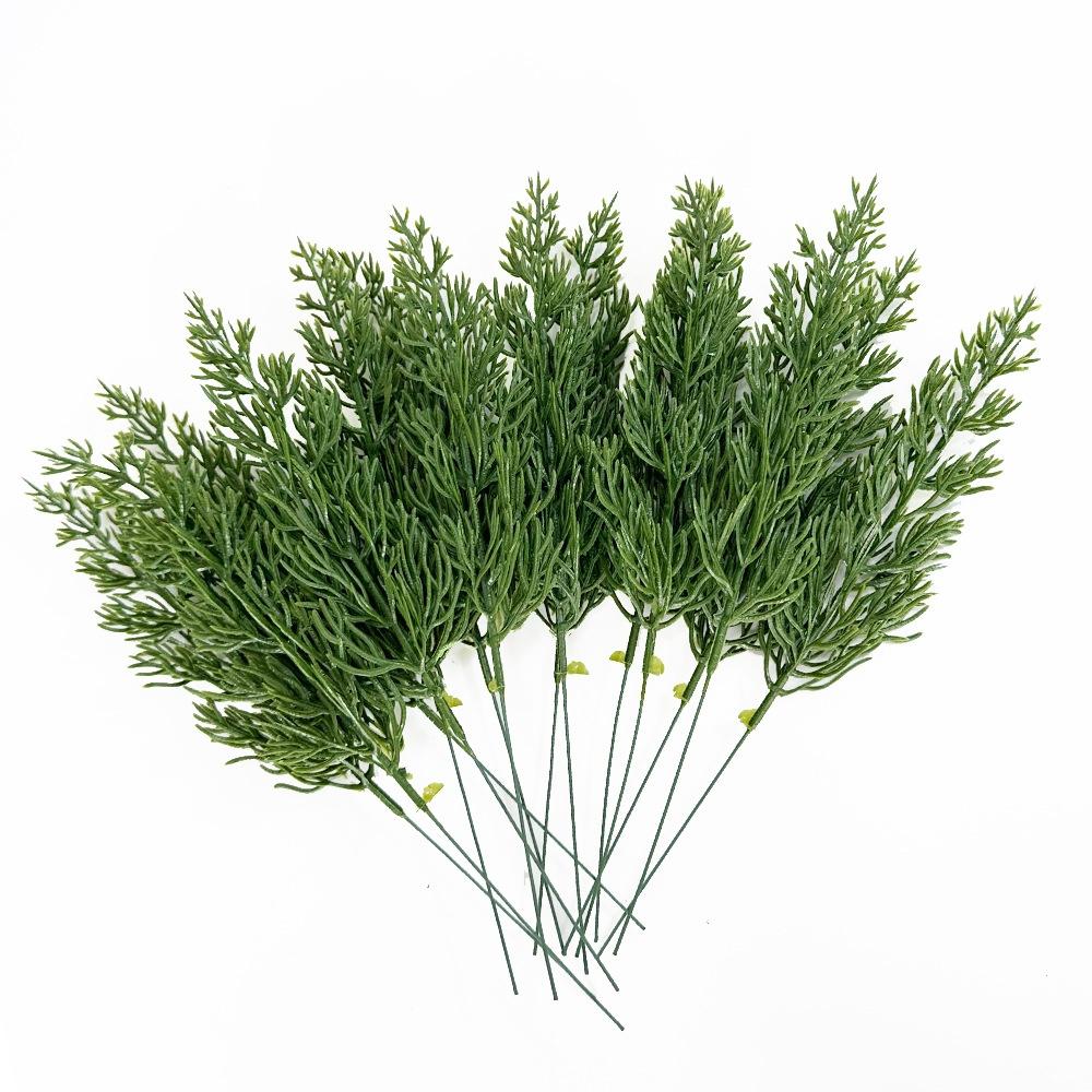 20/40/68pcs Christmas Decorative Flowers Red Berry Stems Artificial Pine Branches Fake Green Plant Pine Leaf Picks DIY