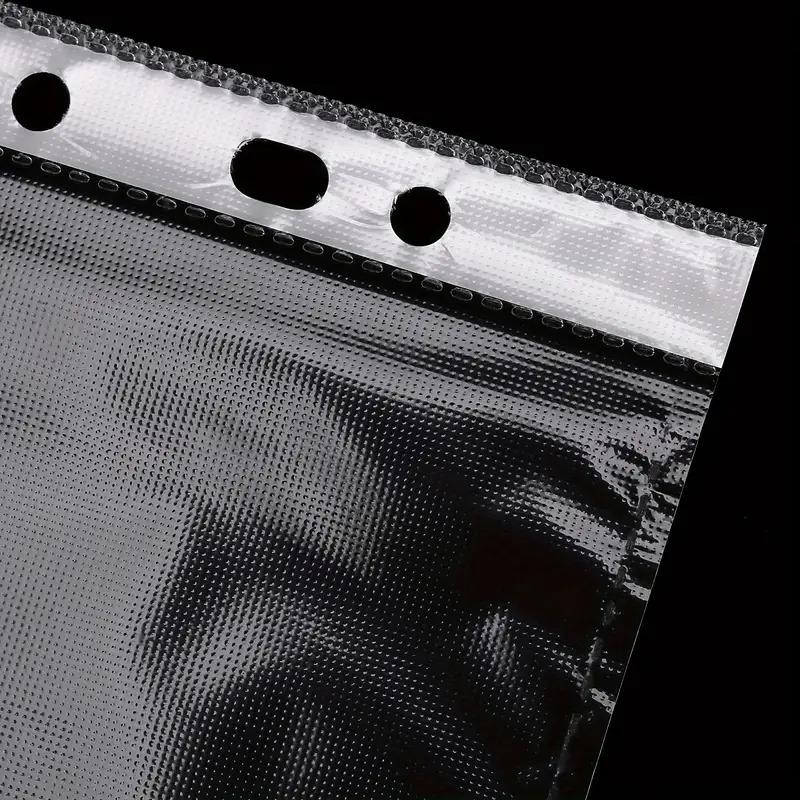 100pcs A4 11 Holes Loose-leaf Document Paper Protective Sleeve Transparent Plastic Punched Pocket Folder File Pocket Sleeve Thin