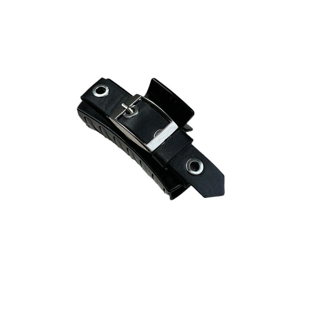 

Черный кожаный ремешок заколки-зажимы квадратный головной убор модный зажим-акула аксессуары для волос чёрный