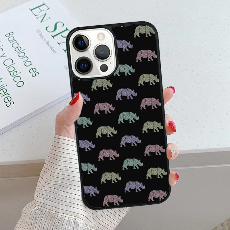 Animal Rhino Phone Case cover For iPhone 17 Air 15 16 16e 14 13 Pro Max Coque 12 11 Pro Max For Apple PLUS fundas