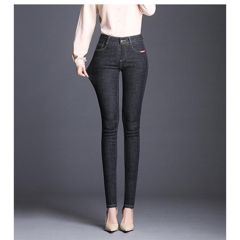 2024 Autumn/Winter Women's High-Waisted Stretch Jeans - Slim Fit Skinny Pants