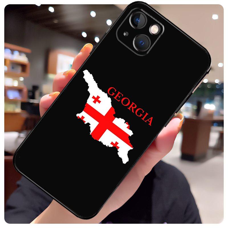 Georgia Grunge Flag Case For iPhone 11 14 12 13 Pro Max X XR XS Max 6S 7 8 Plus SE 2020 12 13 Mini Soft Cover
