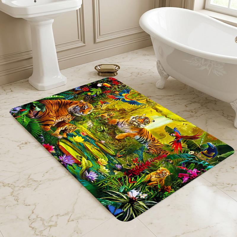 Tiger Jungle Living Room Nonslip Area Rug Soft Carpet For Bedroom Game Playroom Sofa Office Home Decor Doormat Christmas Gift C9302248