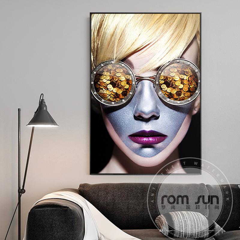 

Модрен Крутой Панк Хипстер Девушка Холст Cuadros Современный плакат Печать Сексуальные настенные рисунки Для гостиной Девушки Спальня Домашний декор