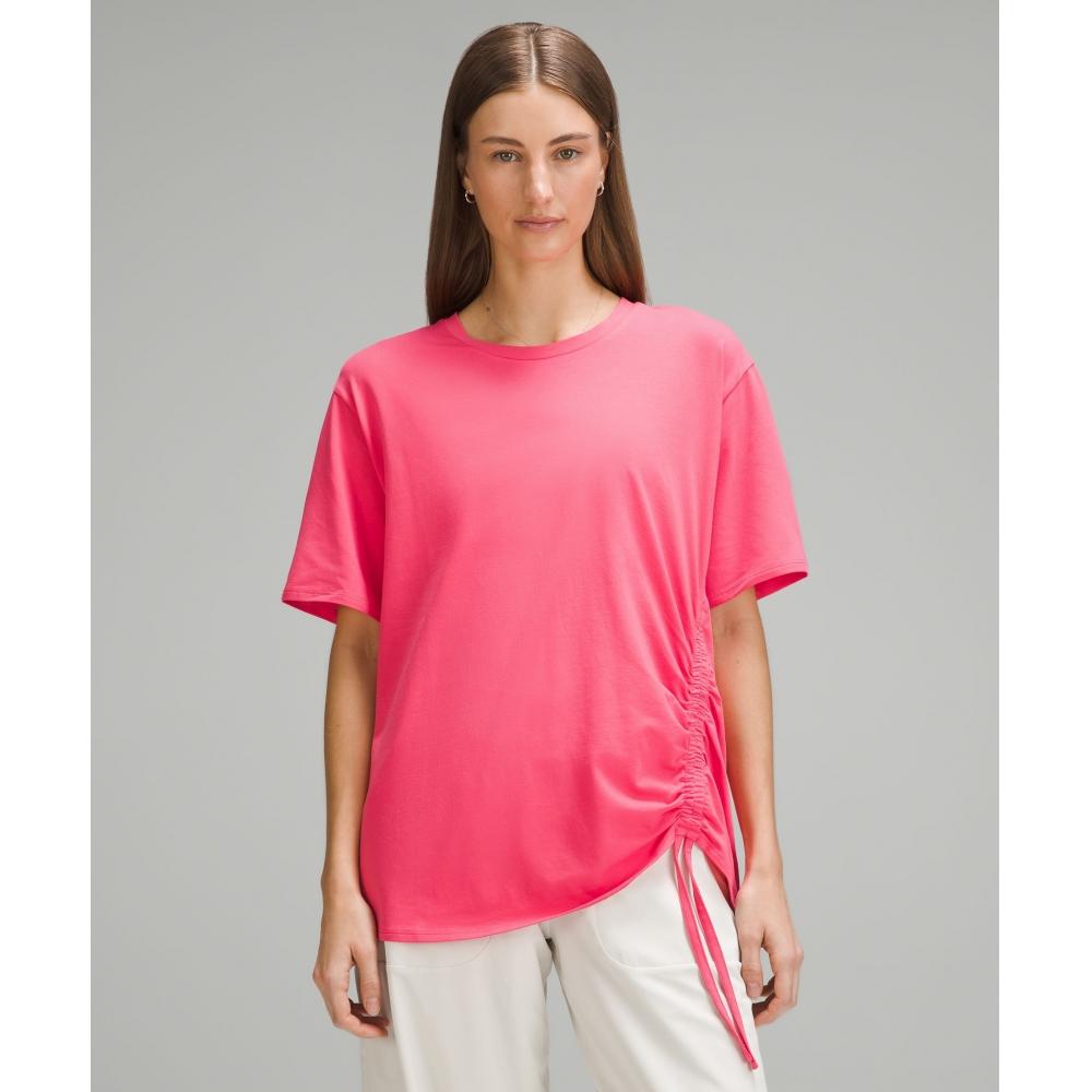 

Lululemon Футболка с завязками по бокам, хлопковая, розовая S