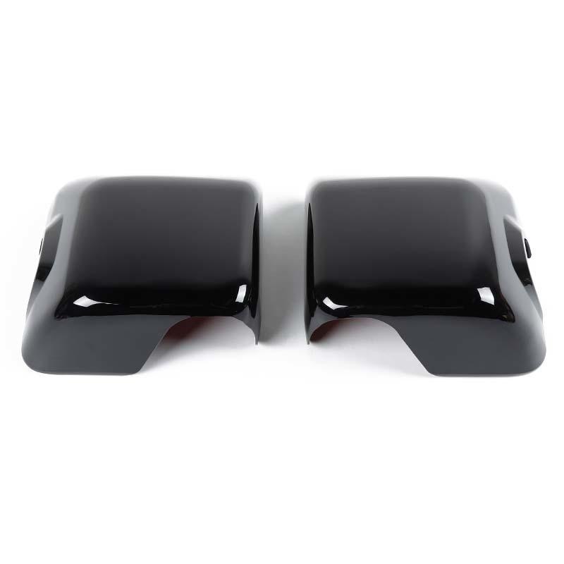 

Декоративная рамка зеркала заднего вида автомобиля для Jeep Wrangler JL JT Gladiator 2018 Up (С облегченной версией) Внешние аксессуары для автомобиля, АБС-пластик чёрный