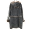 Banana Republic With Real Fur Mouton Coat S Gray Women Used