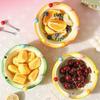 Ceramic Orange Fruit Bowl with Fork, Cute Dessert & Snack Bowl for Fruits and Treats
