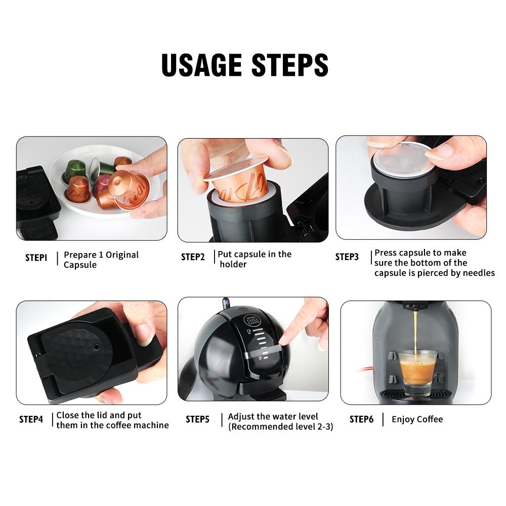 Adapter For Dolce Gusto Coffee Machines Connector With Original Nespresso Coffee Pods Coffee Capsule Holder