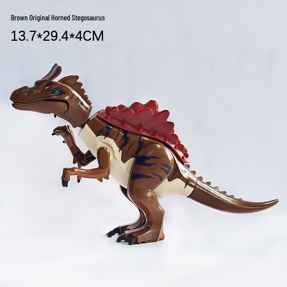 Jurassic Dinosaur Building Blocks: Assembled T. Rex, Brachiosaurus, Carnotaurus, Dilophosaurus