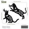 Garden Animal Silhouette Stakes Cat Chicken Iron Metal Statues Decorative Lawn Yard Outdoor Finish Hollow out Stakes