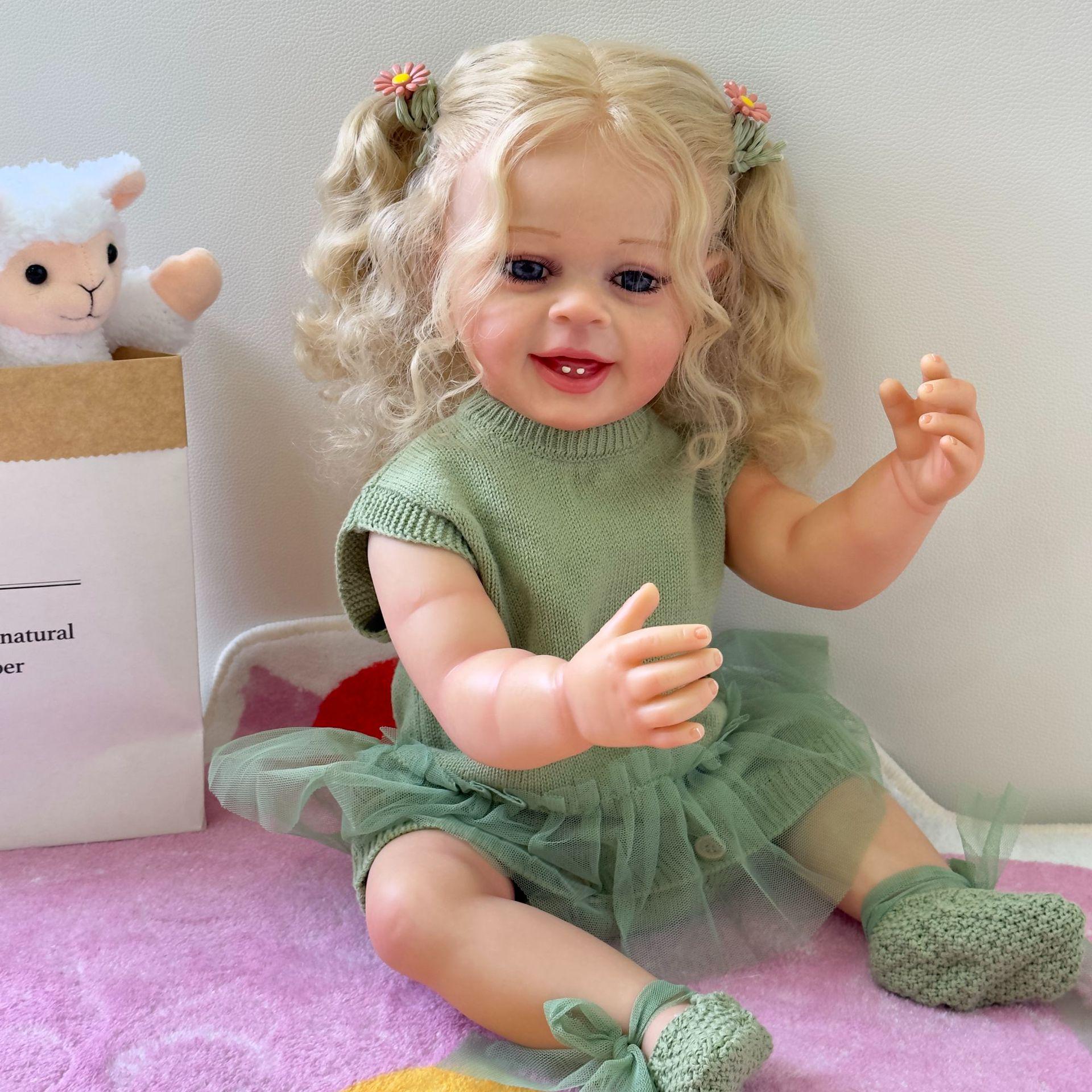55cm Realistic Silicone Girl Doll Yannik with 3D Painting 55cm full silicone