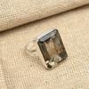 Topacio ahumado preciosa piedra preciosa sólida plata de ley 925 anillo hecho a mano joyería de todos los tamaños