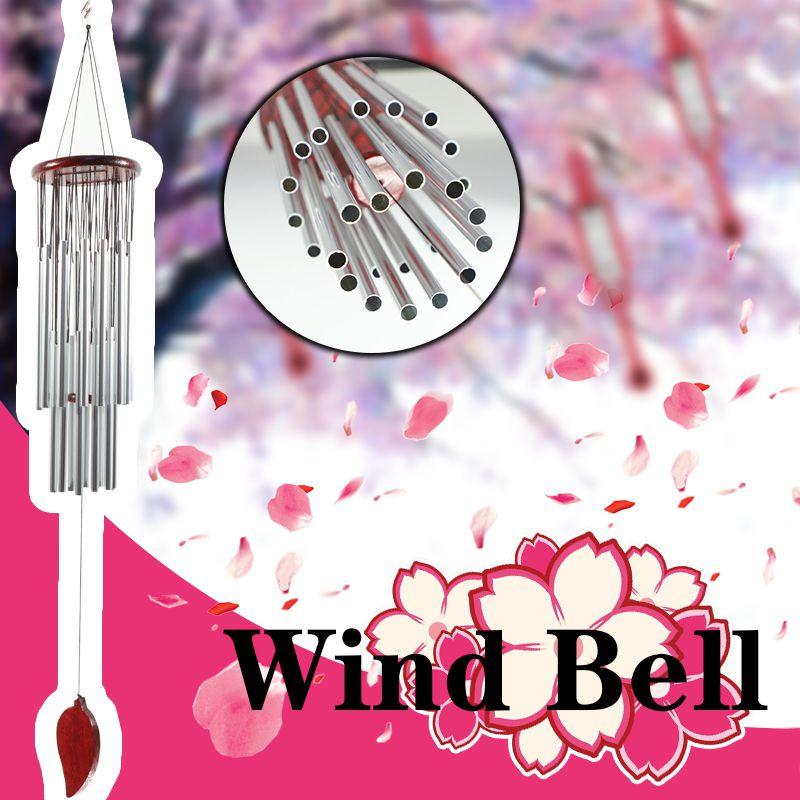 Beautiful 27 Tubes Wind Chime With Artistic Chapel Bells For Outdoor Garden And Backyard