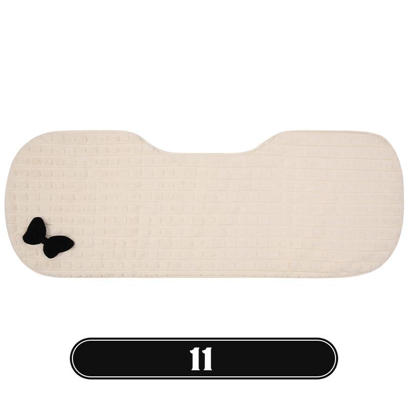 Bowknot Women's Car Seat Cover Winter Plush Warm Girl Cute Car Cushion Bow Headrest Waist Pink Interior Accessories