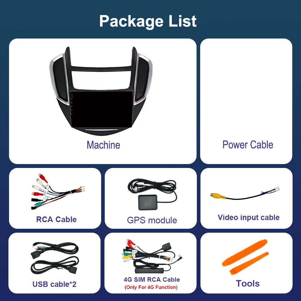 9 '' Car Radio Multimedia Player Android System for Chevrolet TRAX 2014 - 2016 Split Screen GPS Navi WiFi Head Unit 4G Bluetooth