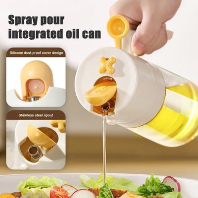 Olivenöl Sprühflasche 460ml Ölkontroll-Sprühflasche mit Hochdruckdüse Mehrzweck-Küchenhelfer für Heißluftfritteuse Salat Kochen
