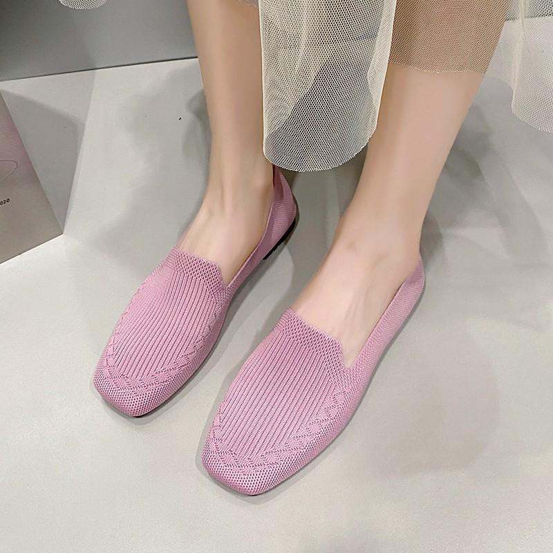 

Autumn one-pedal mother shoes, new breathable mesh women s shoes, casual and comfortable soft-soled medium and old mother shoes 36