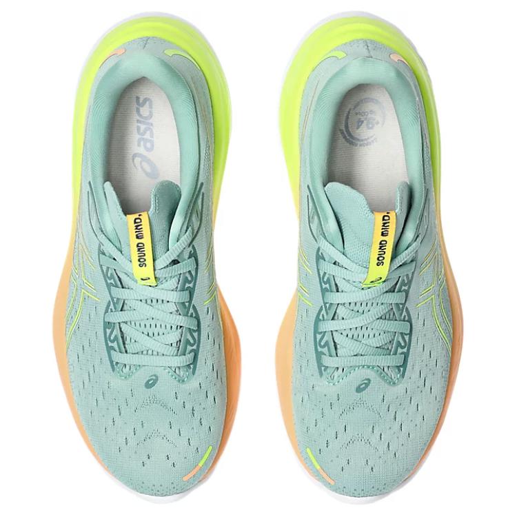Asics Gel Cumulus 26 Paris Light Celadon Safety Yellow Women's