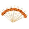 50Pcs Halloween Toothpicks Appetizers 4.7 Inch Bamboo Cocktail Picks for Cake Dessert Food Fruit Halloween Party Decorations 5