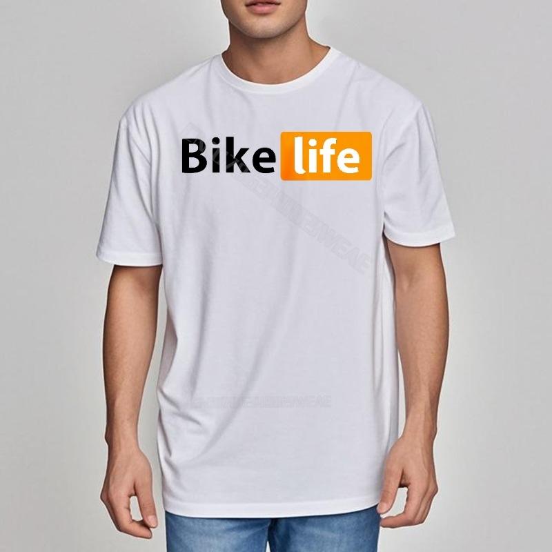 Funny Tshirt Cotton Big Size Tee Shirt Bike Life Orange Box Design Brand Workout Tshirt Hiphop Streetwear Tshirts Daily Wear