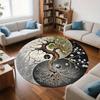 Bohemian Life Tree Design Flannel-printed round floor mats are slip-resistant Suitable for living bedroom terrace garden carpets