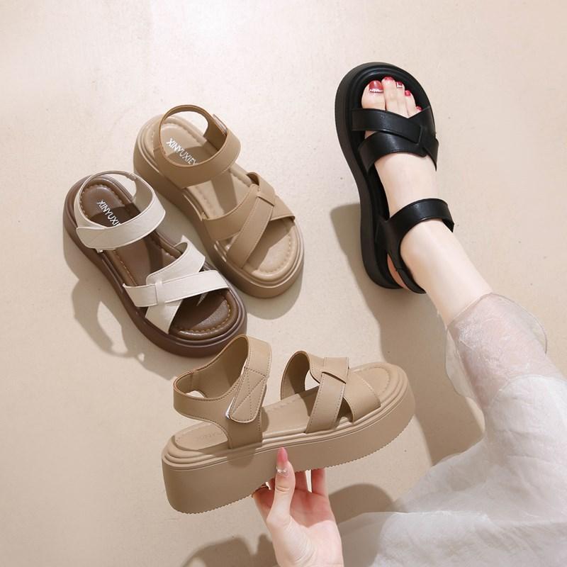 British style retro soft-soled sandals women's 2025 summer new sandals casual wear thin non-slip beach sandals