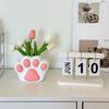 Cat Paw Vase Soft Enamel Artistic Flower Arrangement Vase TV Cabinet Home Living Room Decoration Accessory