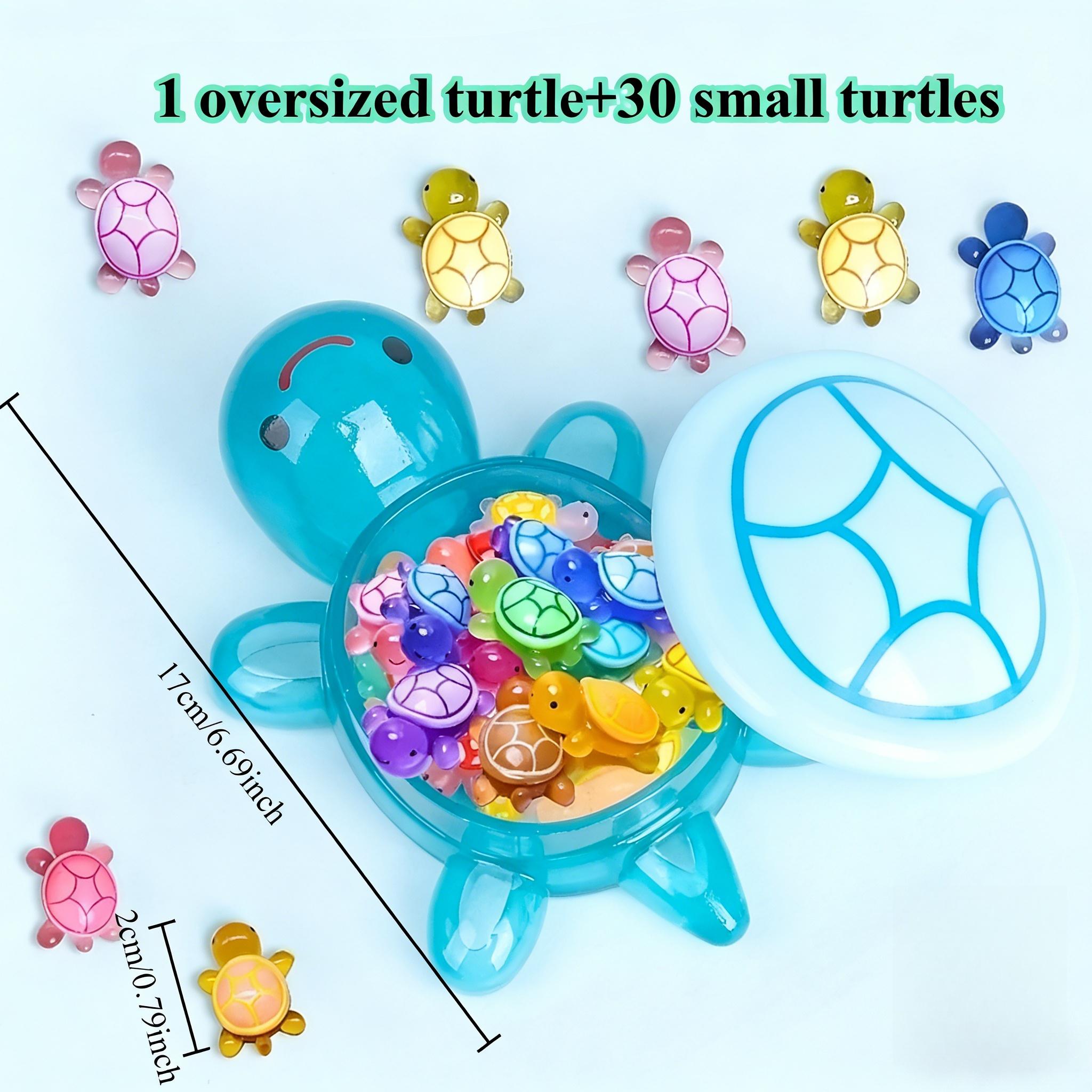 

1+ 30 Pcs Glow-in-the-dark Resin Turtle Big Turtle Can Open Lid Bonsai Decoration Home Statue Ornament Glow At Night
