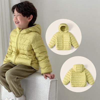 Winter Herren und Damen Kinder Leichte Daunenjacke mit Kapuze Verdickte warme Kinderjacke