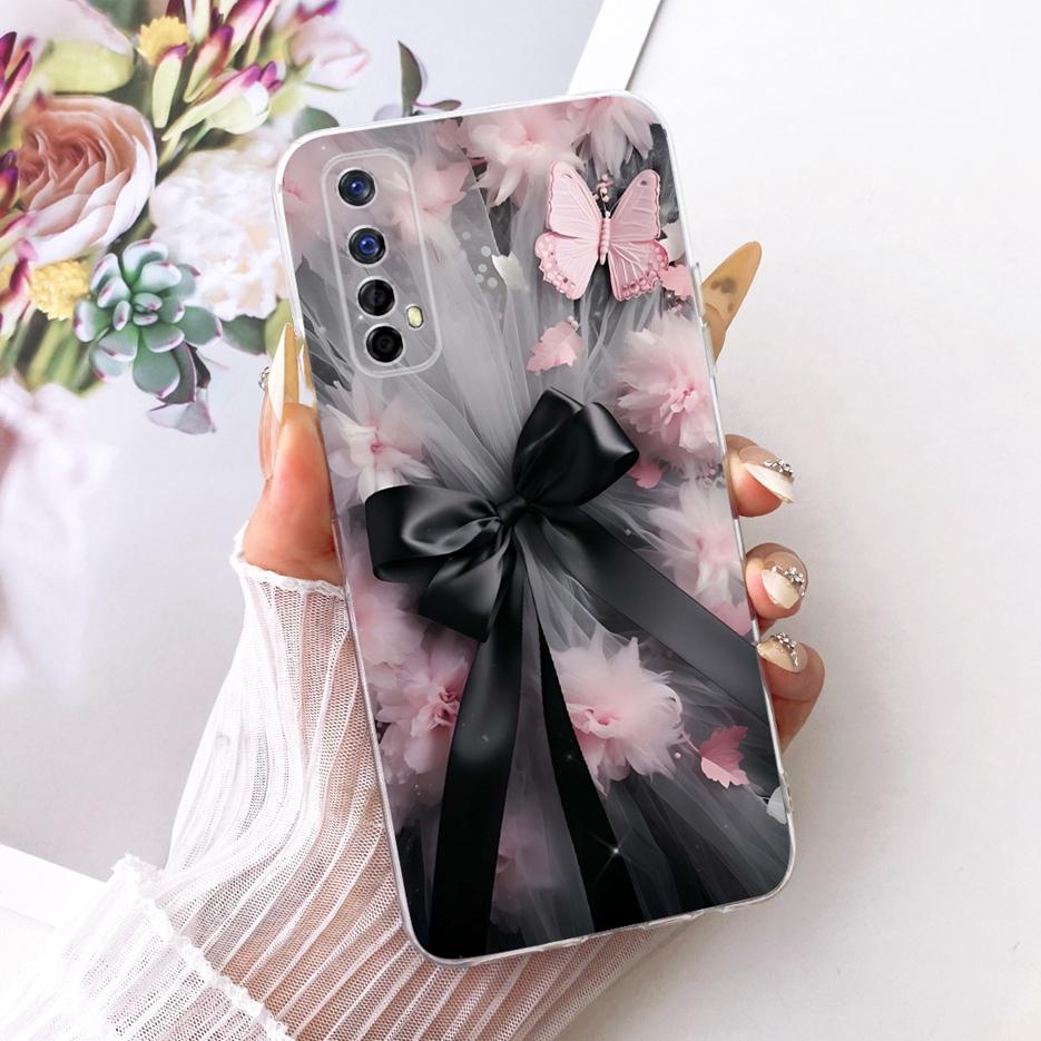 For Realme 7 Pro Case RMX2170 Luxury Butterfly Tree Painted Cover Soft Slim Phone Case For Realme 7 5G Realme7 4G RMX2155 Fundas