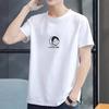 New Men's Round Neck Short Sleeve Mercerised Cotton T-shirt Loose Casual T-shirt Tops