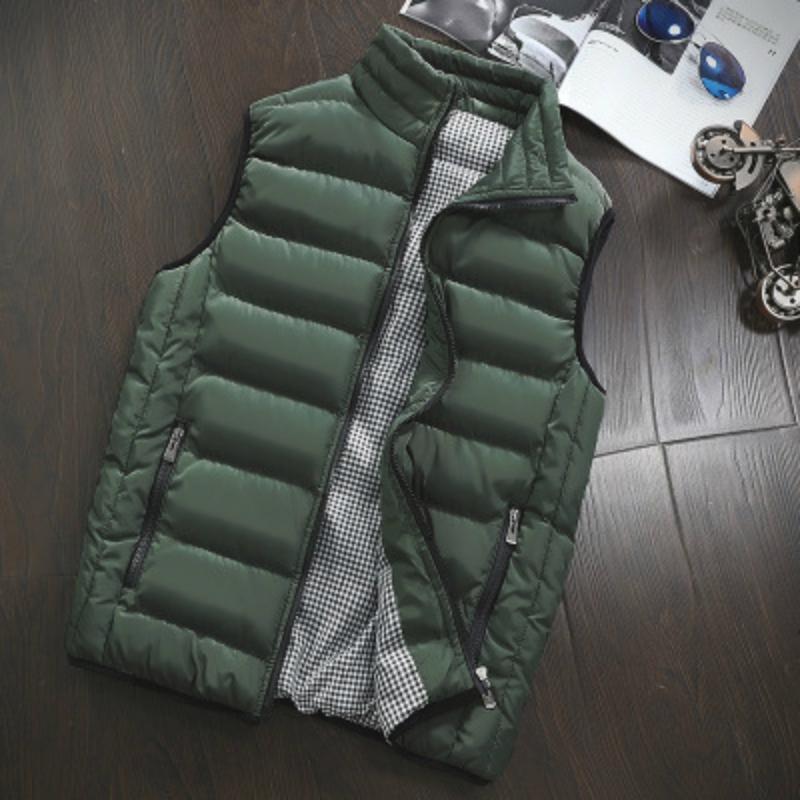 Herren Winter Stehkragen Warme ärmellose Jacke Ultraleichte weiße Freizeitweste Herrenweste Große Größe M-5XL