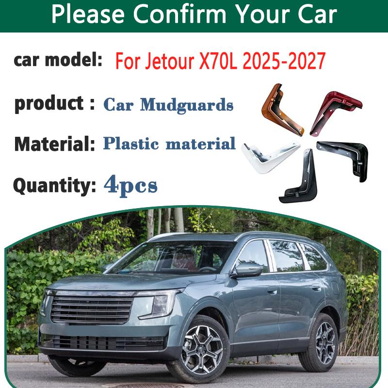 4 ks Lapačů nečistot pro auto Jetour X70L Příslušenství Shanhai L7 Plus 2025-2027 Auto Blatníky Ochrana proti stříkající vodě Přední Zadní Blatníky Body Kit