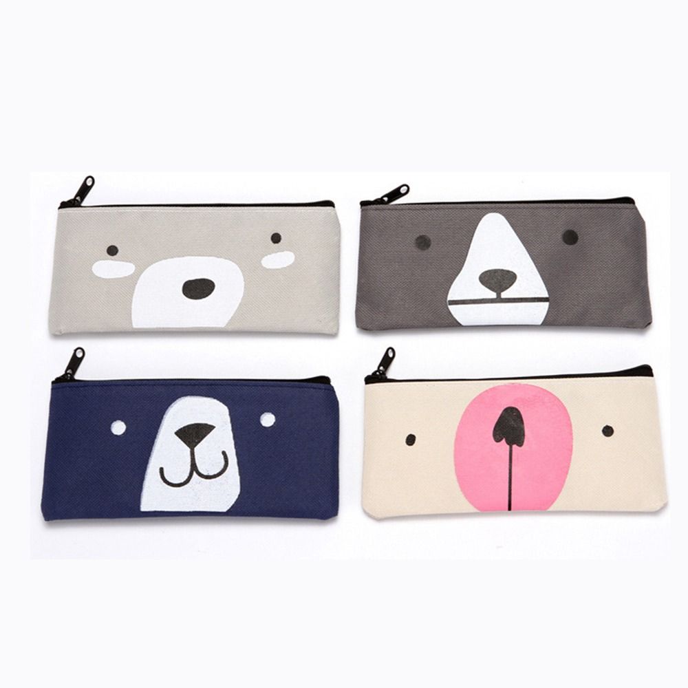 

Cute Canvas Pen Bag Creative Cosmetic Bag Durable Pencil Bag Student style 1