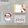Christmas Gift Acrylic Women Fashion Drop Earrings, Rustic Santa Claus Shape Design Earrings Jewelry for Women's Daily Wear and Holiday Party Wear