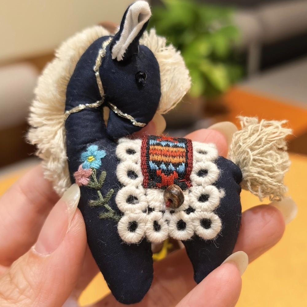 Hanging Decor Horse Year Key Ring Cute Design Pony Pendant Horse Plush Keychain Year Of The Horse