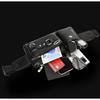 Men's PU Leather Waist Bag Simple Outdoor Casual Black Waist Pouch Men's Business Travel Waist Chest Bag