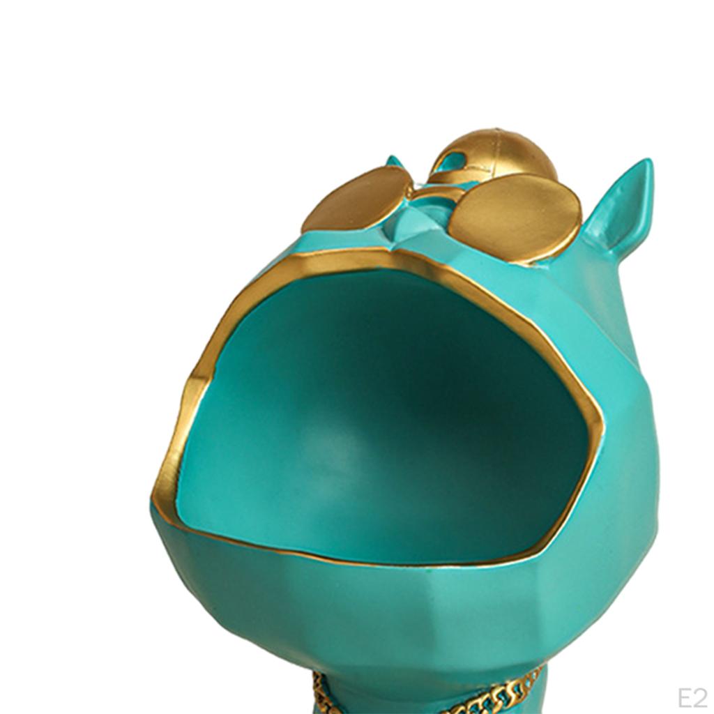 Dog Figurine Storage Box Statue Resin Sculpture, Sundries Container for Home Table, Bedroom, Study,