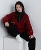 AVIREX HAND EMBROIDERY KNIT CARDIGAN women's F 100 red 783-4241601