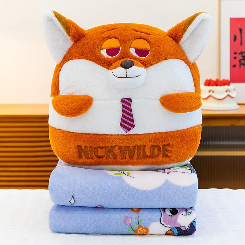 Nick Judy Cartoon Plush Pillow And Blanket Combo For Office Nap And Kids Gift