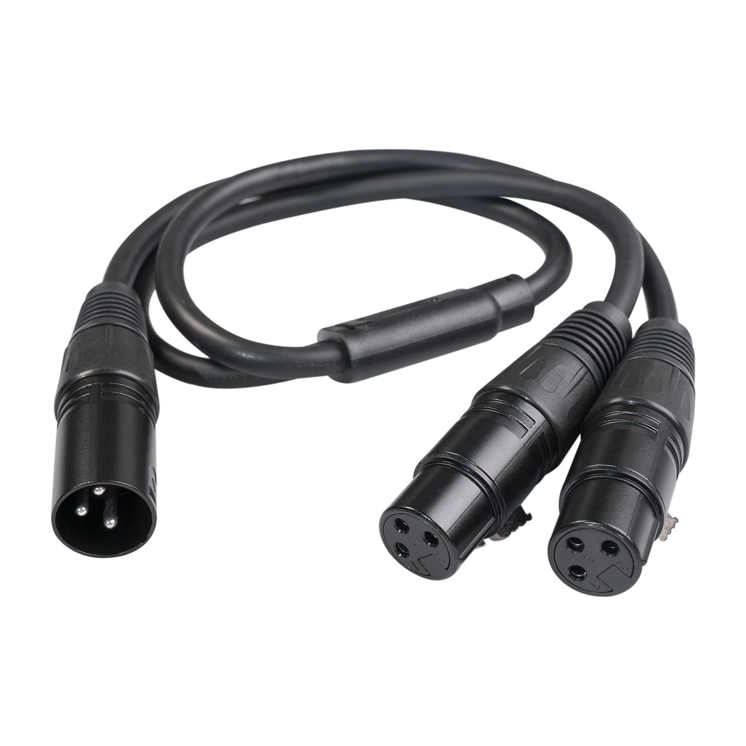 

50cm XLR Splitter Cable Male to Dual Female Y-Splitter 3Pin Balanced Microphone Line Foil Braided Shielded For Microphone