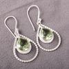 Green Amethyst Gemstone Jewelry, 925 Solid Sterling Silver Earrings, Wonderful Amethyst Handmade Bohemian Earrings Gift For Sister