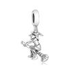 925 Silver Bat Witch Pumpkin Scream Skull  Spider Moon Bead Fit  Pan Charms Bracelet For Making Women Halloween Berloque