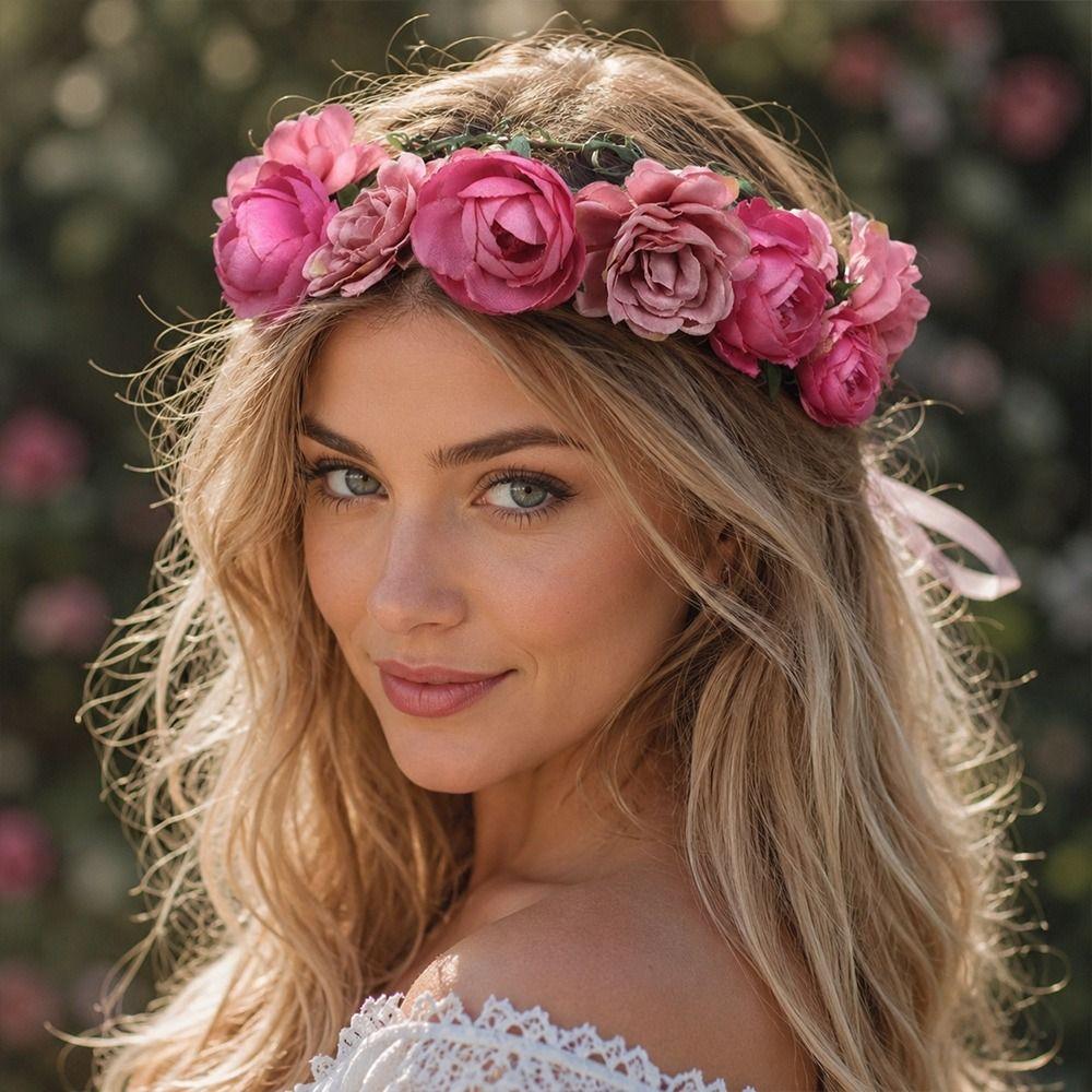 Bohemia Floral Headband Cloth Bridal Garland New Hair Bands  Birthday Party