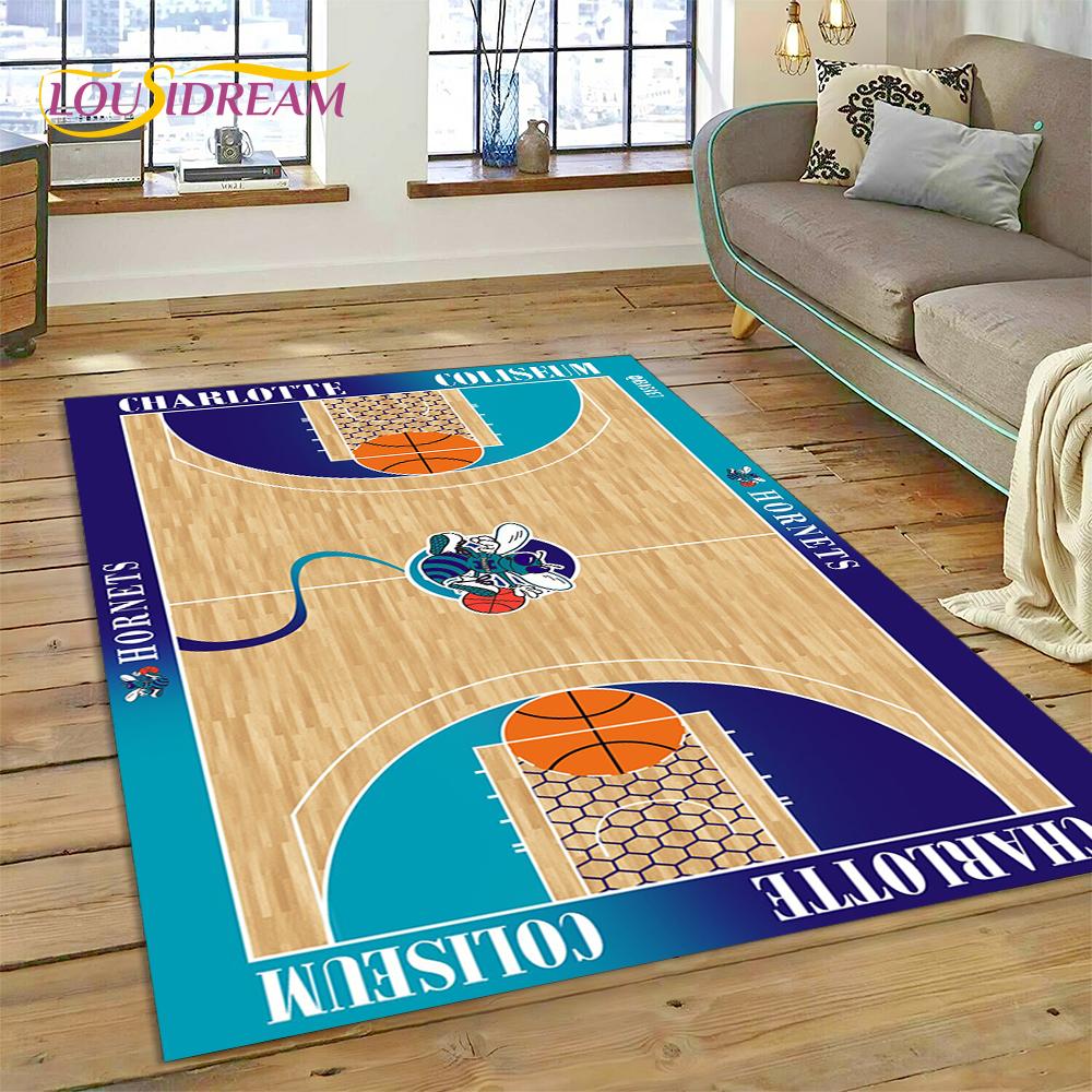 3D America Basketball Court Team Customized Rug Carpet for Living Room Bedroom Decor,Non-slip Decoration for Sofa Doormat Gift